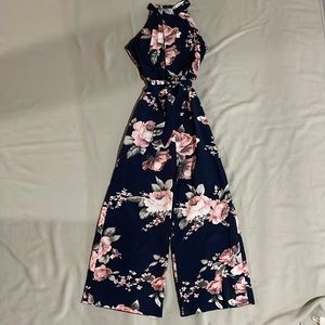 Girls floral romper